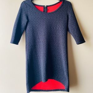 Grey black Bodycon dress with zipper